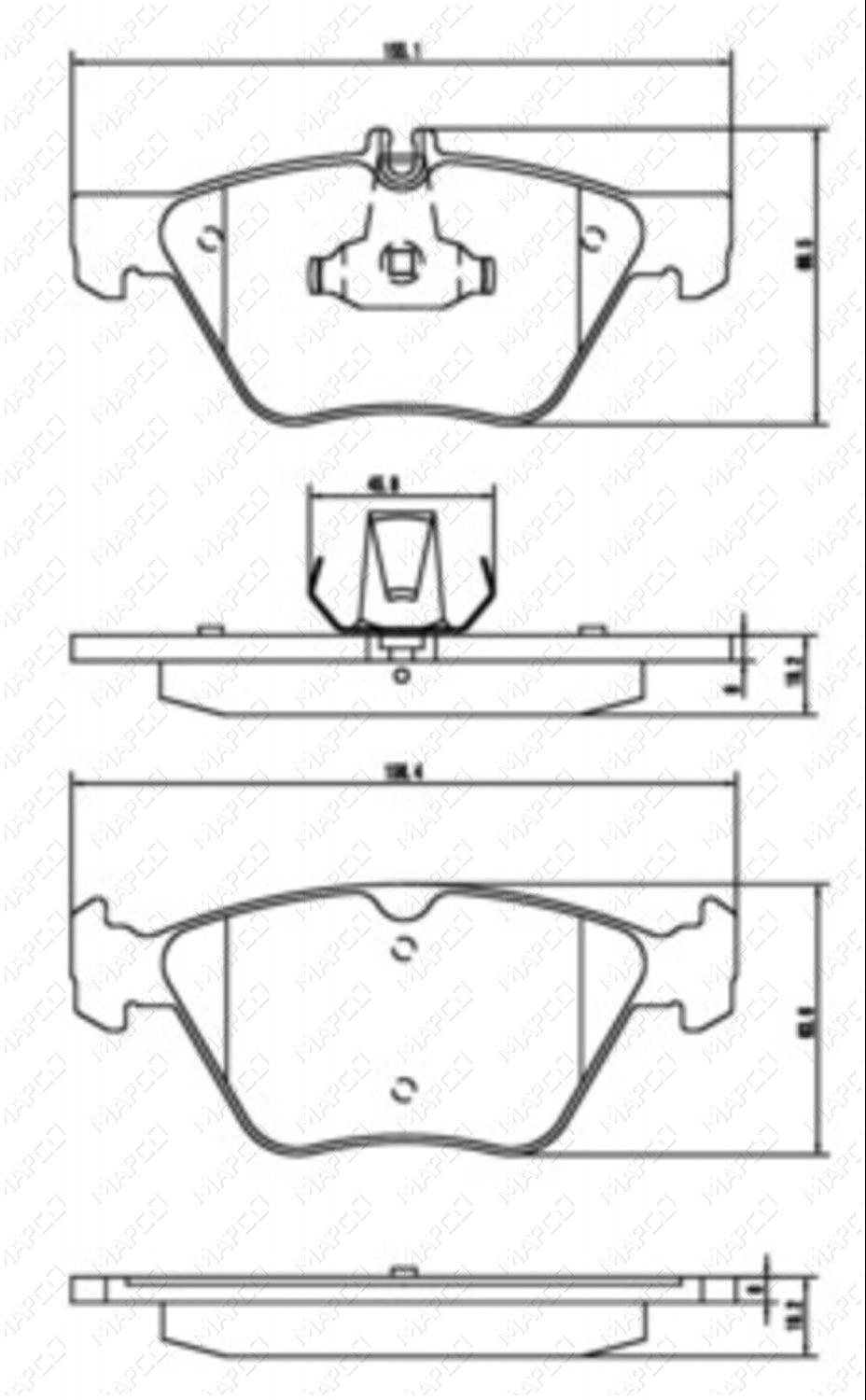 MAPCO Bremsbelagsatz, Scheibenbremse Vorderachse 6515