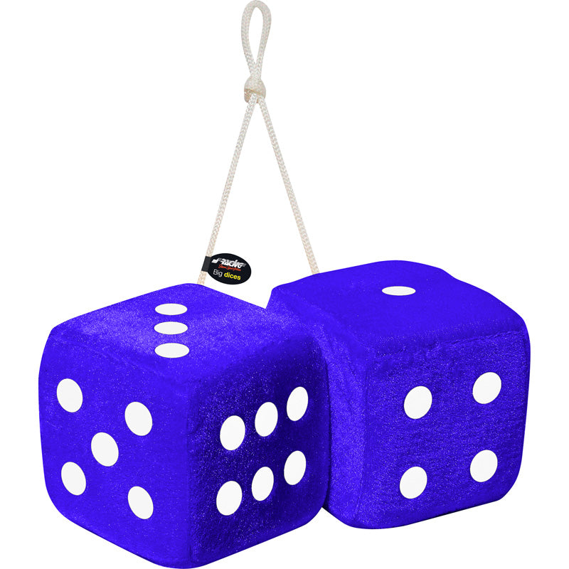 Simoni Racing Microfibre Big Dices 10x10cm - Blau mit weißen Punkten - Satz à 2 Stück