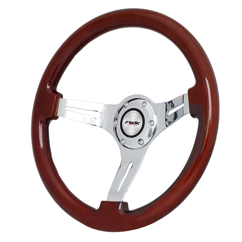 Simoni Racing Sportlenkrad Didier 350mm - Echt Holz - Deep Dish 6cm