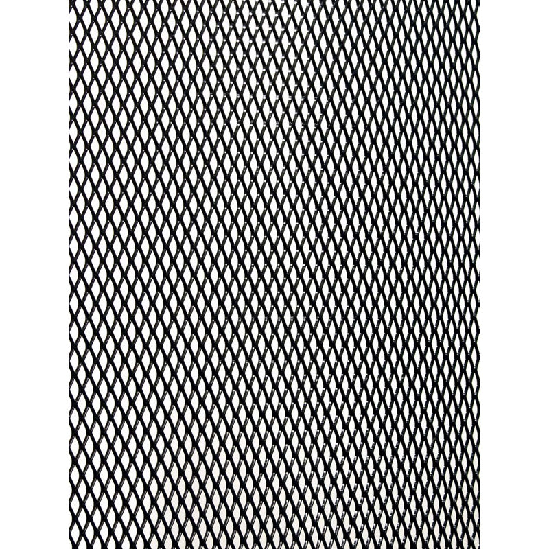 Simoni Racing Schwarz Aluminium Renngitter - 125x20cm - Rauten 9x4mm