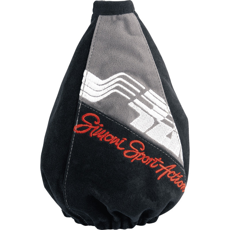 Simoni Racing Schaltknaufsack Sport Action - 150x150mm/Ø190mm - Schwarz/Grau Mikrofaser