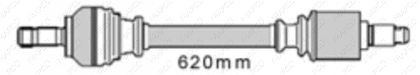MAPCO Antriebswelle Vorderachse links 16420