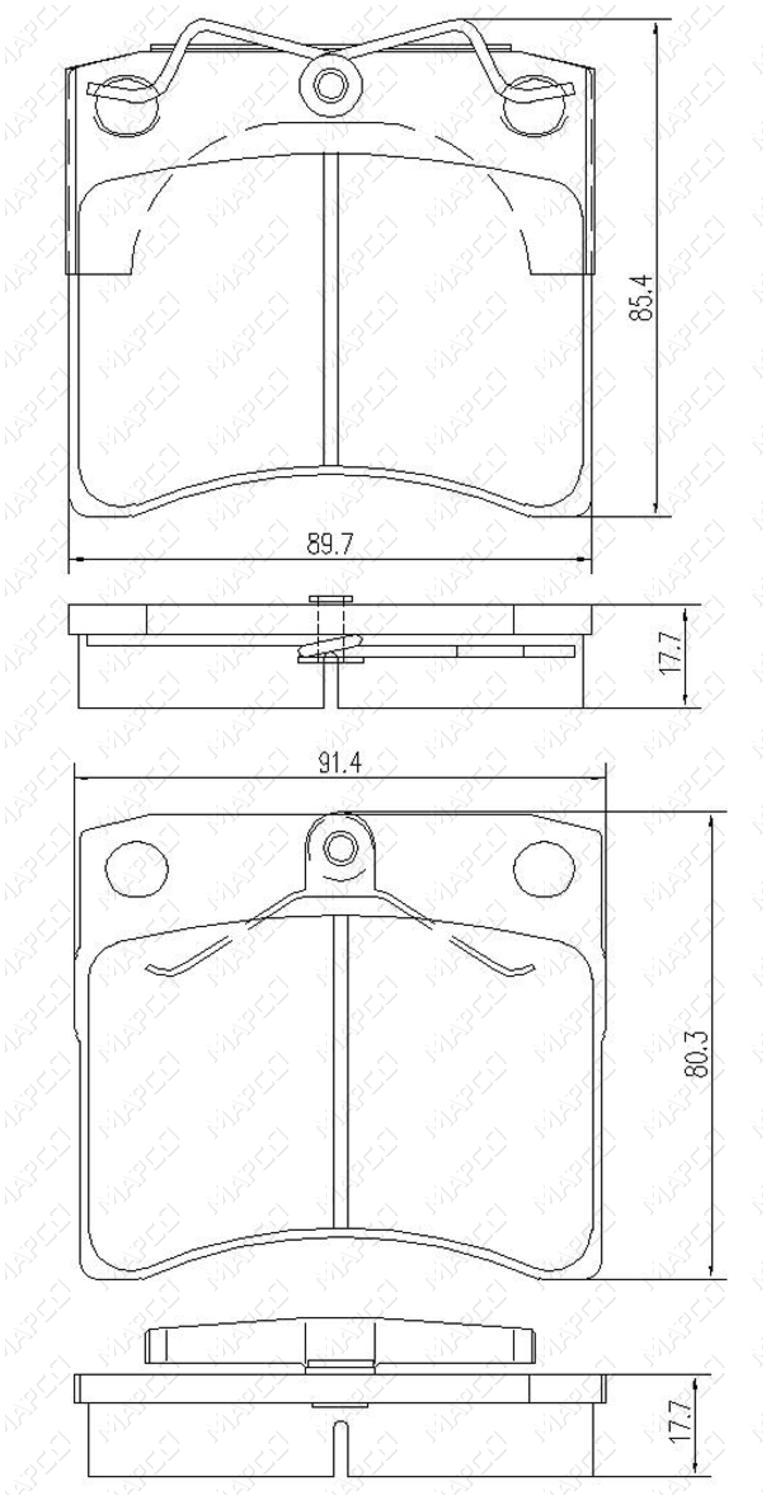 MAPCO Bremsbelagsatz, Scheibenbremse Vorderachse 6383/1