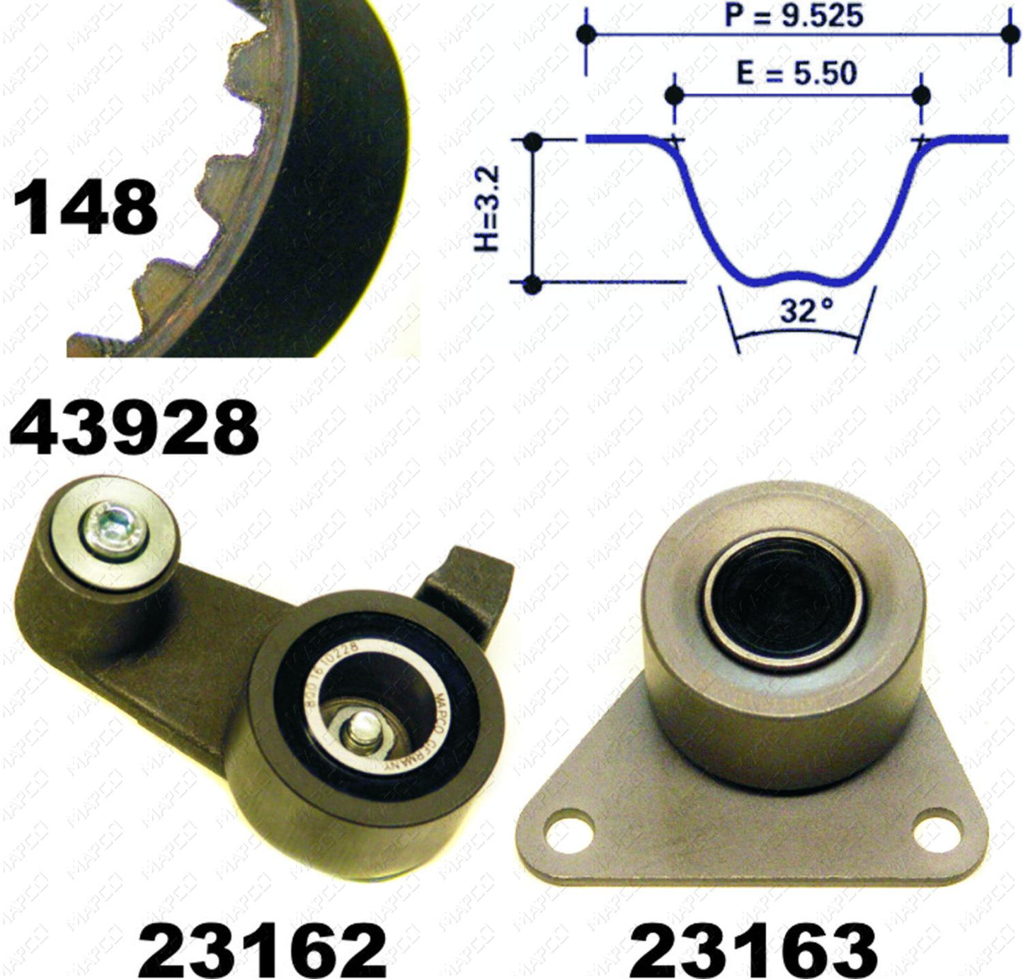MAPCO Zahnriemensatz 23928