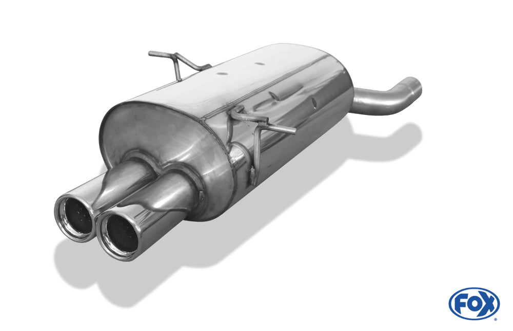 FOX BMW E46 320/ 323/ 328 Endschalldämpfer einflutig auf original MSD - 2x76 Typ 13
