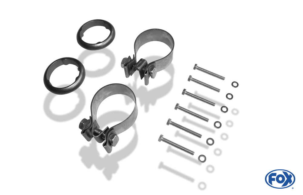 FOX BMW X5 E70 - 4,8l 261kW Endschalldämpfer quer Ausgang rechts/links, Eingang doppelflutig - 2x80 Typ 16 rechts/links
