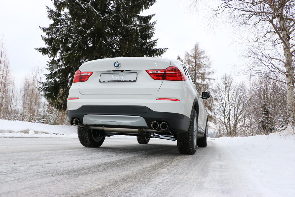 FOX BMW X4 F26 ohne M-Paket Endschalldämpfer quer Ausgang rechts/links - 2x90 Typ 25 rechts/links