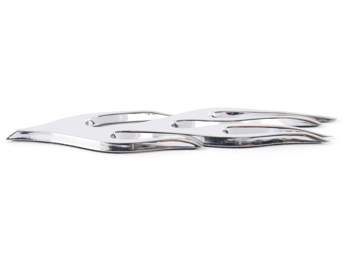 Aufkleber Chrom 3D Car Logo Motiv Flame 115x45 mm chrom