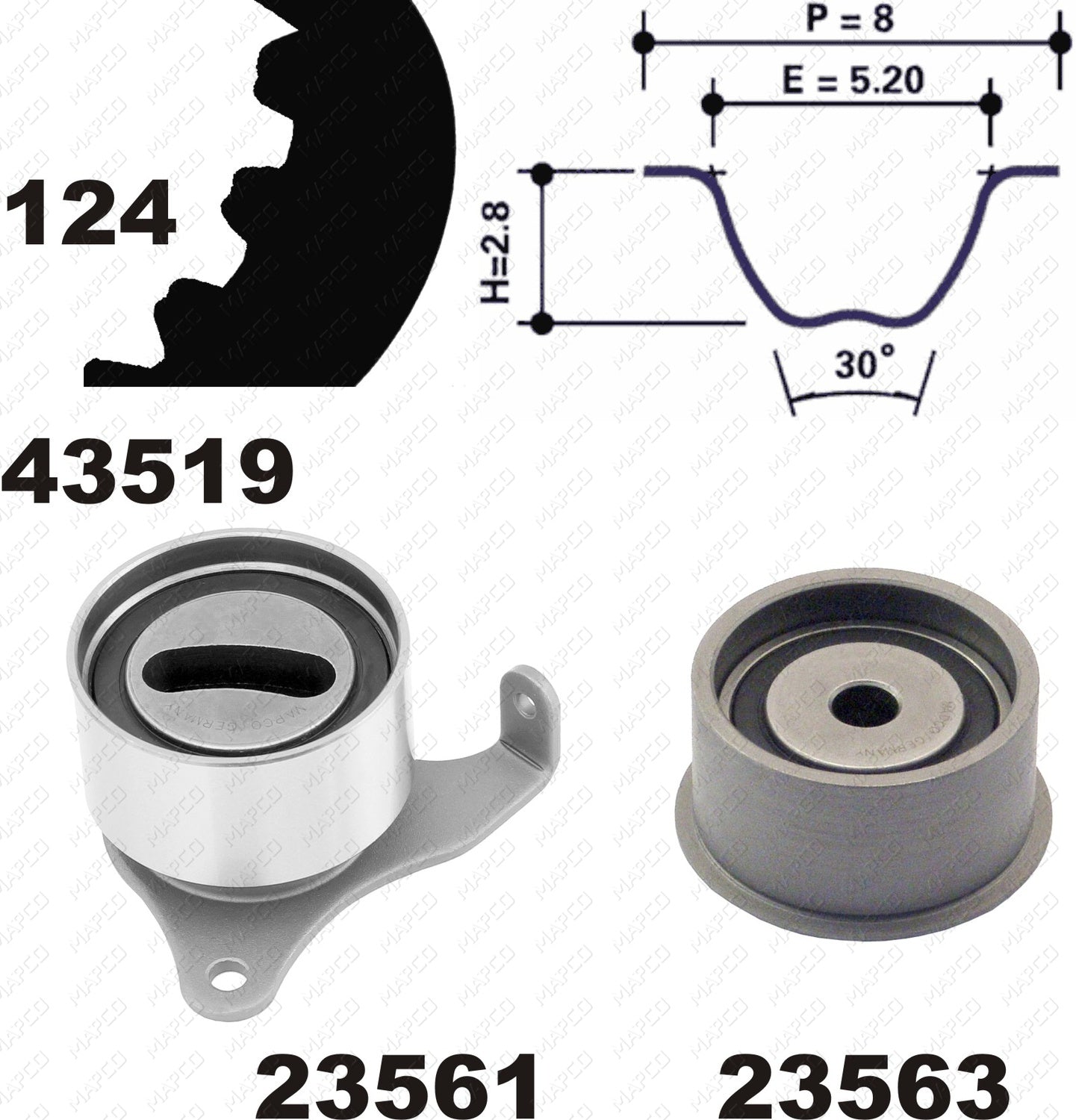 MAPCO Zahnriemensatz 23519