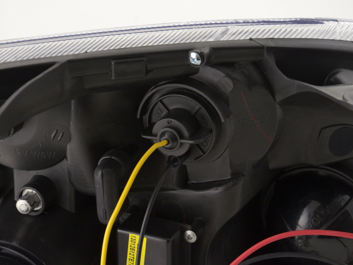 Scheinwerfer Set Daylight LED TFL-Optik Ford Fiesta Typ MK6 Bj. 03-07 schwarz