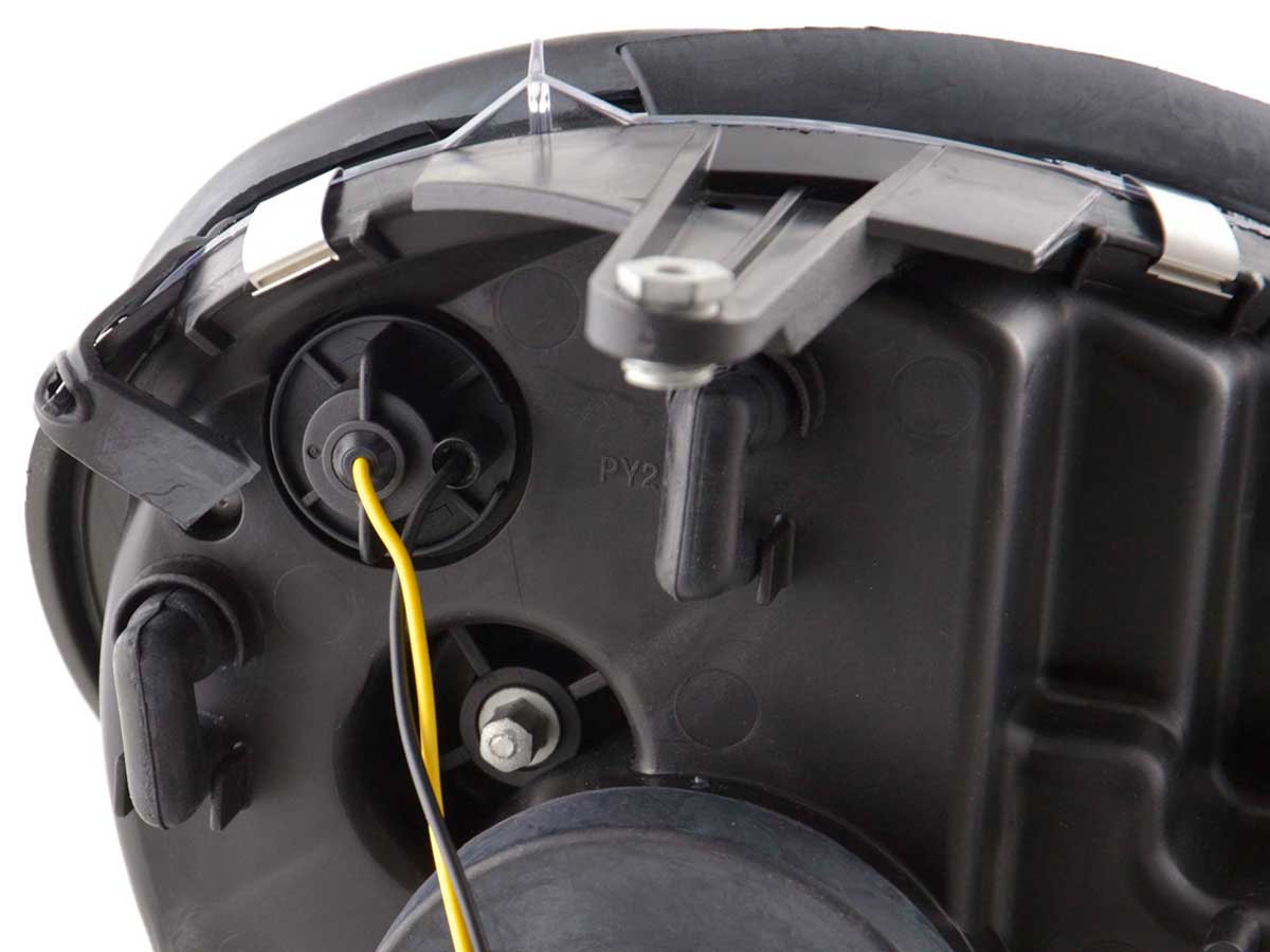 Scheinwerfer Set Daylight LED TFL-Optik Mercedes E-Klasse Typ W211 Bj. 02-06 schwarz