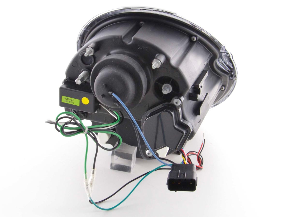 Scheinwerfer Set Daylight LED TFL-Optik Mini Cooper Typ R50 01-06 schwarz