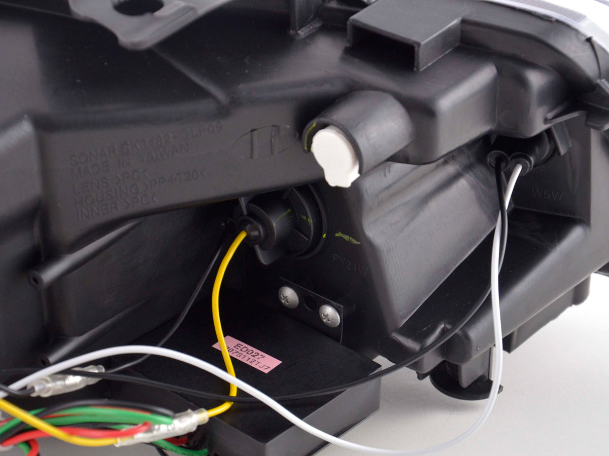 Scheinwerfer Set Daylight LED Tagfahrlicht VW Golf 6 Typ 1K Bj. 08- schwarz