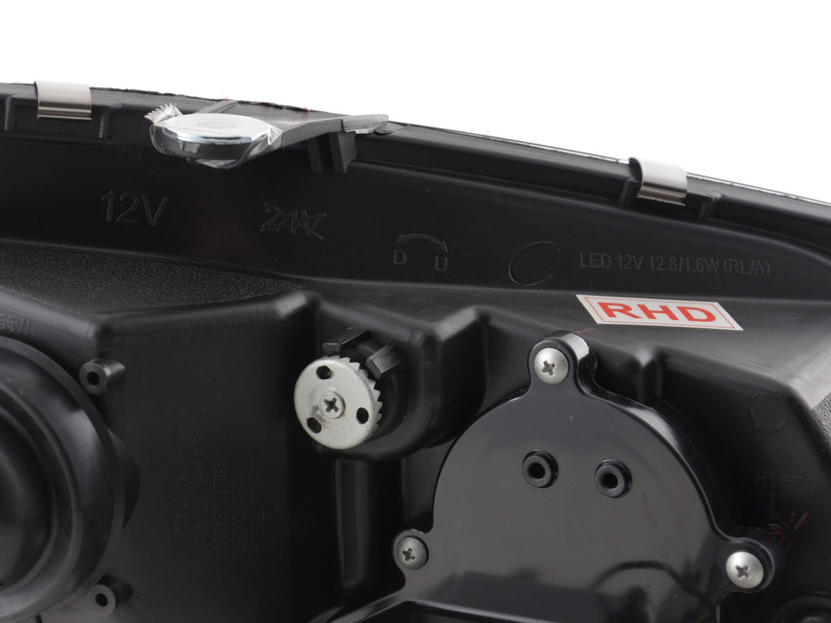 Scheinwerfer Set Daylight LED TFL-Optik VW Polo Typ 9N3 Bj. 05-09 chrom für Rechtslenker