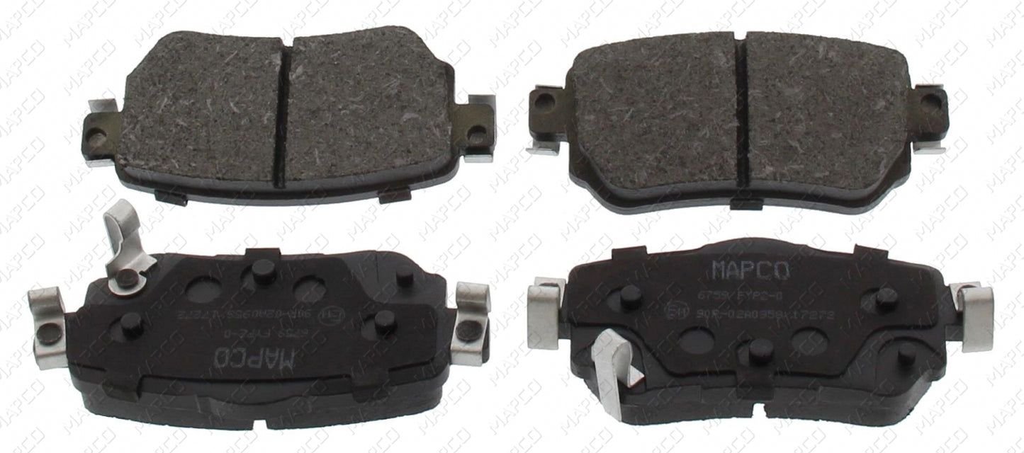 MAPCO Bremsbelagsatz, Scheibenbremse Hinterachse 6759