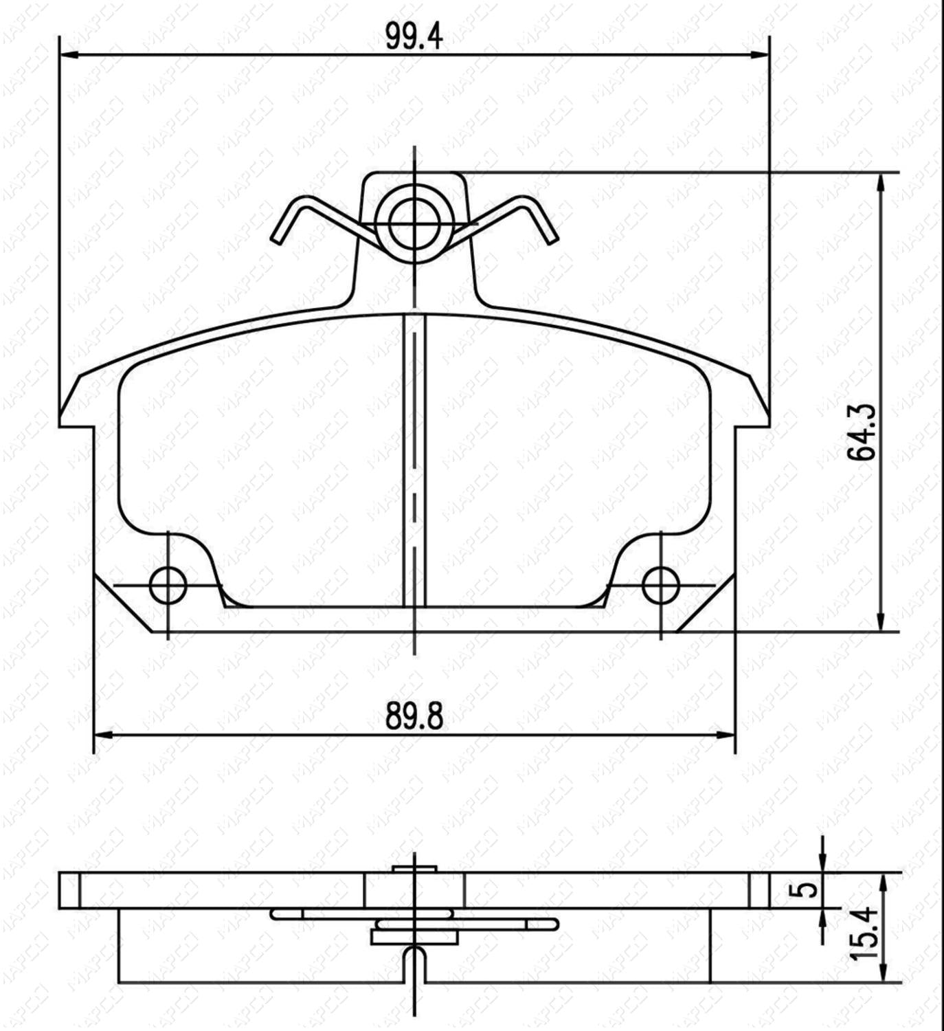 MAPCO Bremsbelagsatz, Scheibenbremse Vorderachse 6903