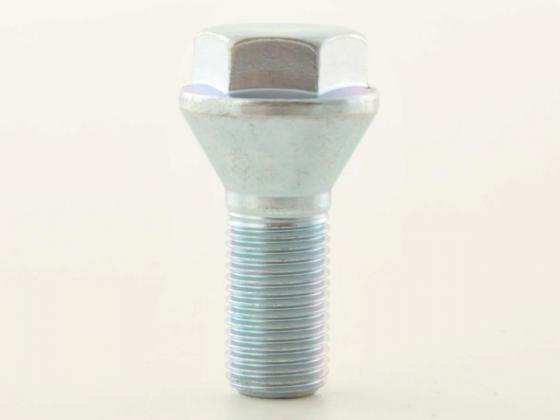 Radschraube einzeln Gewindelänge 21mm Kegelbund silber M12x1,5 Adapter