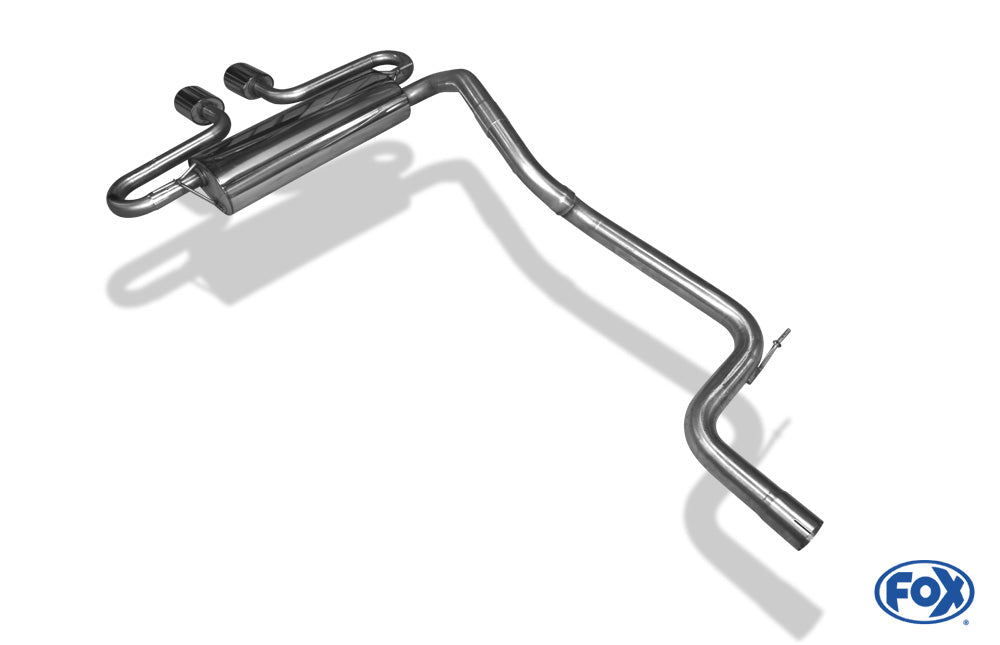 FOX Ford Focus III ST Turnier Diesel Endschalldämpfer quer Ausgang mittig - 2x115x85 Typ 32 mittig