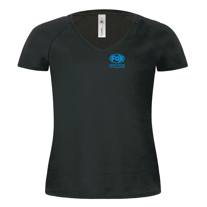 FOX FOX Shirt Größe S - Damen Schwarz mit blauer Schrift