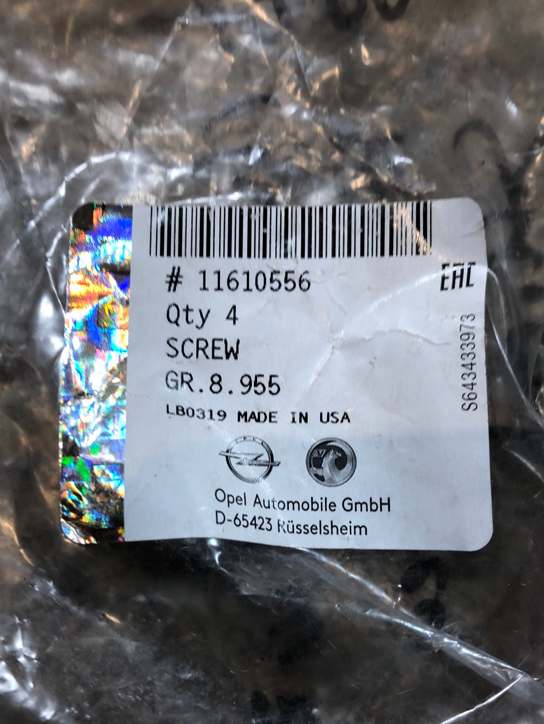 Original GM Chevrolet Cruze Schrauben Frontrahmen Neu