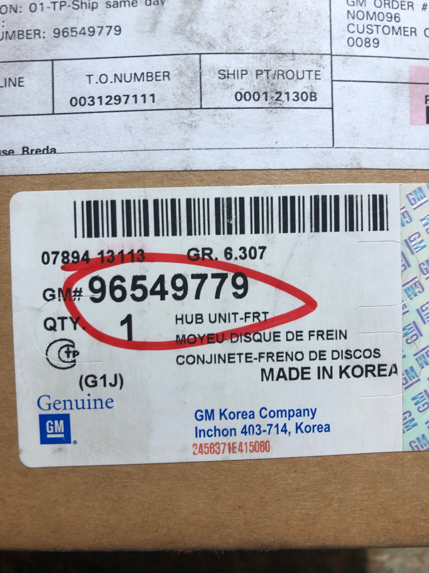 Original GM Chevrolet Daewoo Radnabe Neu