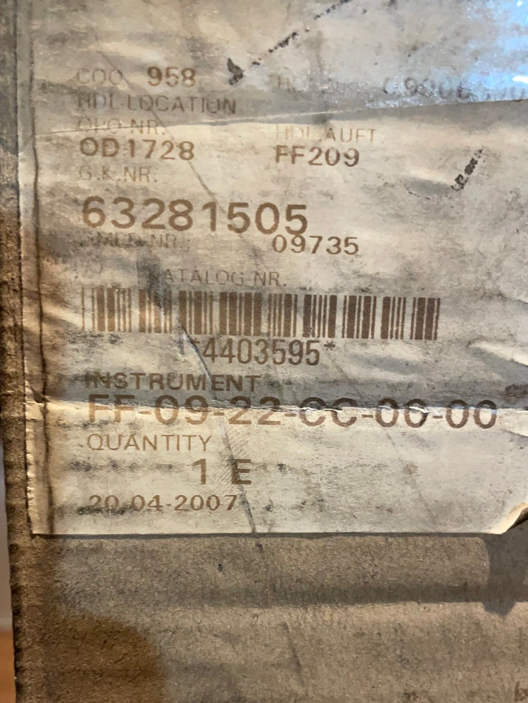 Original GM Opel Movano A Kombiinstrument Neu