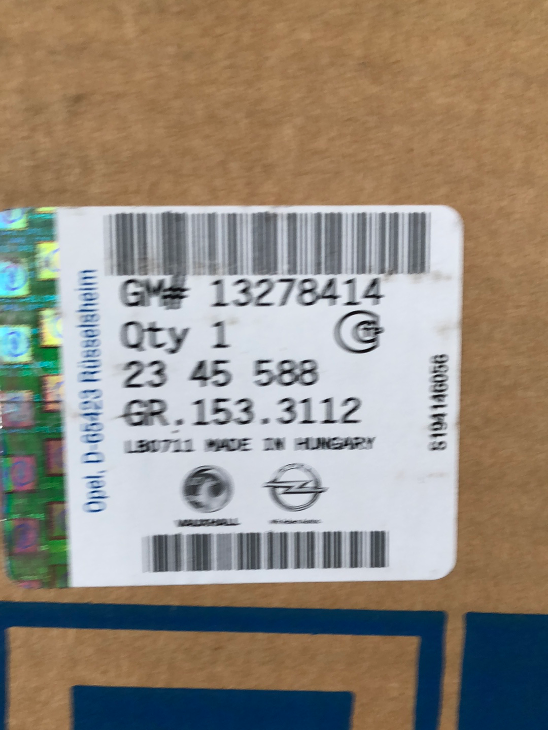 Original GM Opel Insignia Sports Tourer Kofferraumabdeckung Neu