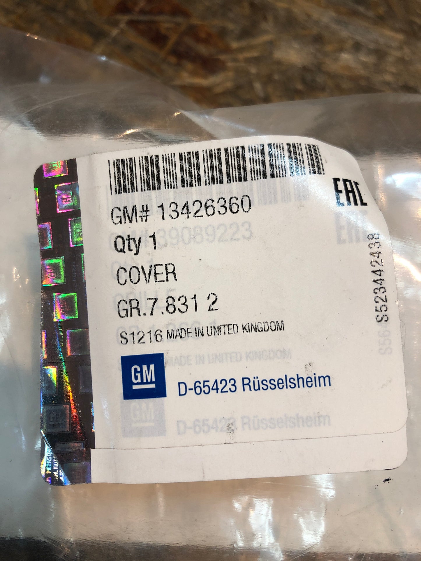 Original GM Opel Astra K Abdeckung Abschleppöse Neu