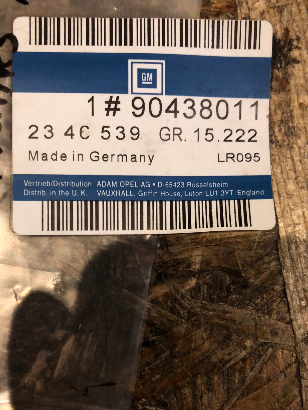 Original GM Opel Astra F Abdeckung Öffnung Heckleuchte links grau Neu