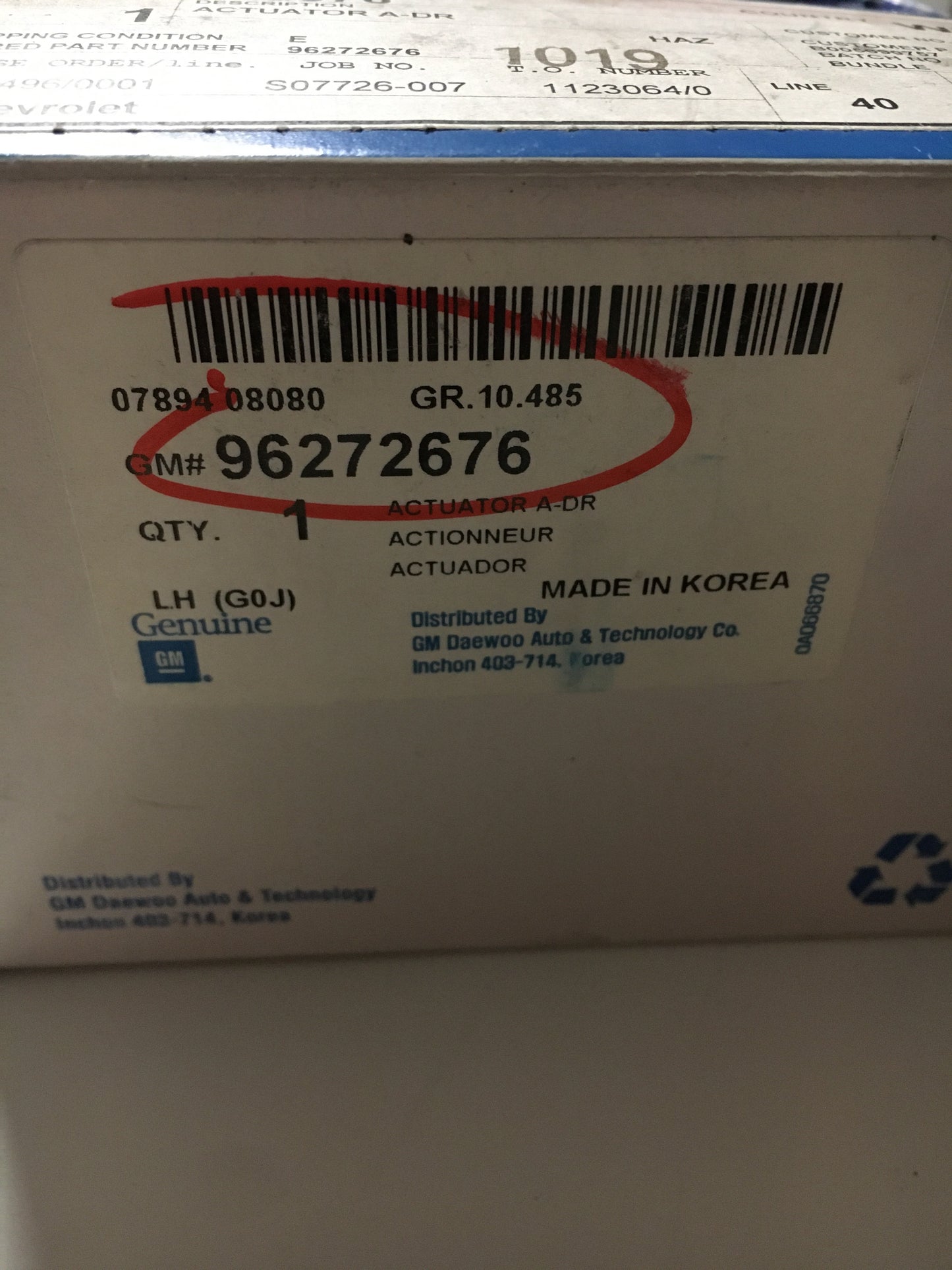 Original Chevrolet Daewoo Stellantrieb NEU