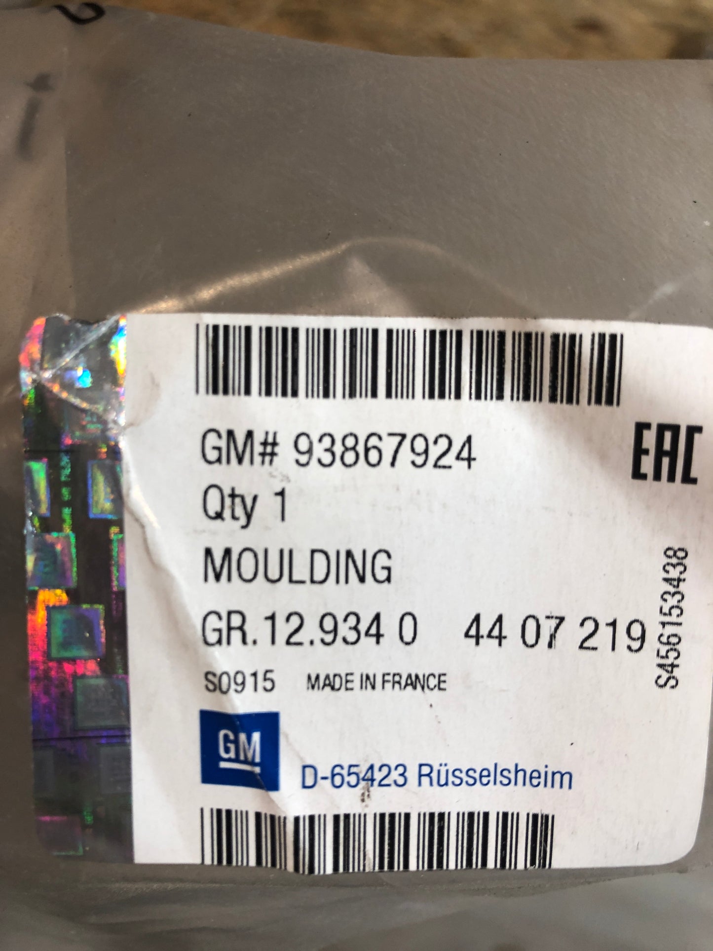Original GM Opel Vivaro B Zierleiste Vordertüre rechts Neu