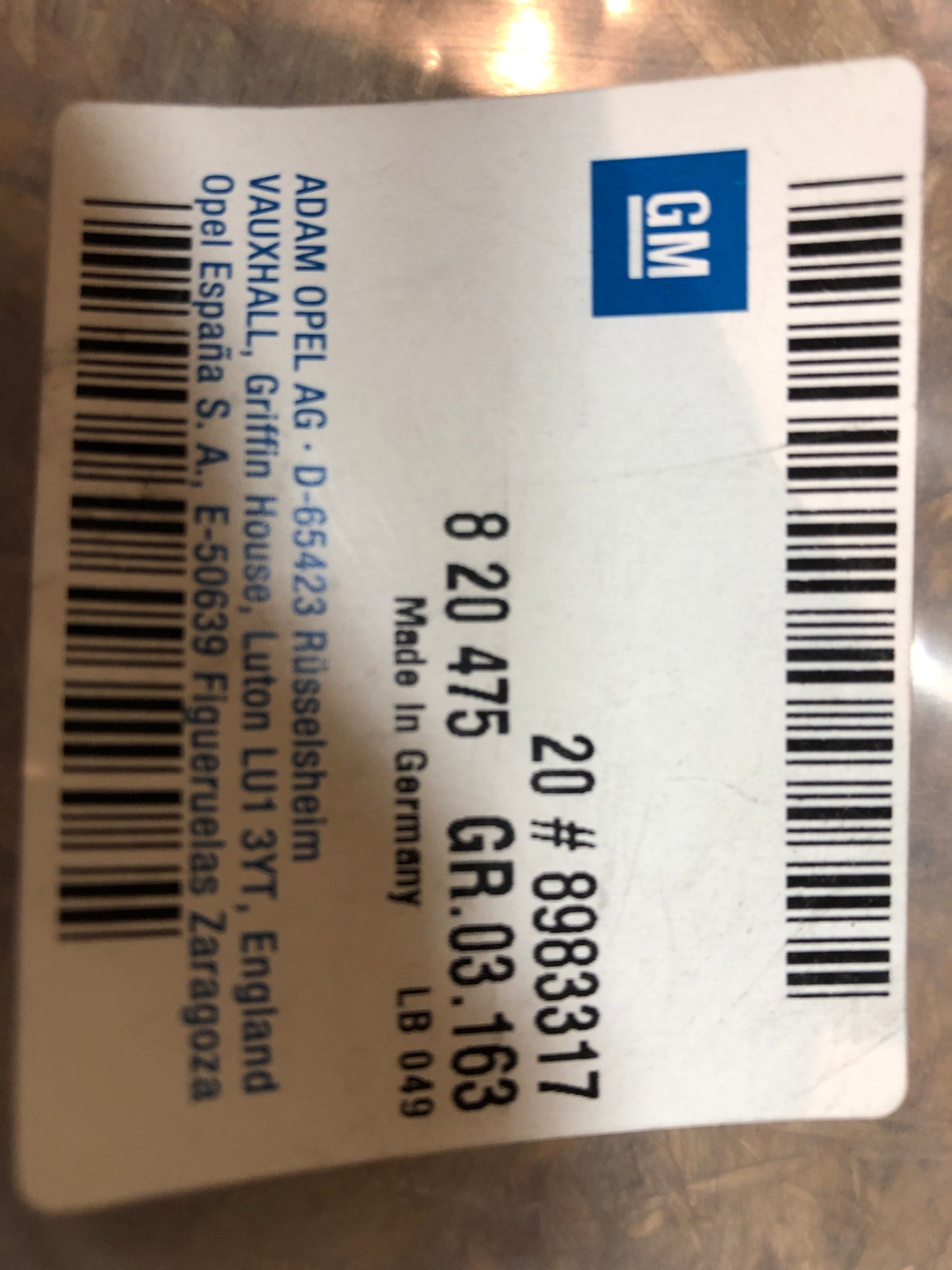 Original GM Opel Vectra A 6,0mm Verbindungsschlauch Kraftstoffverdampfung Neu