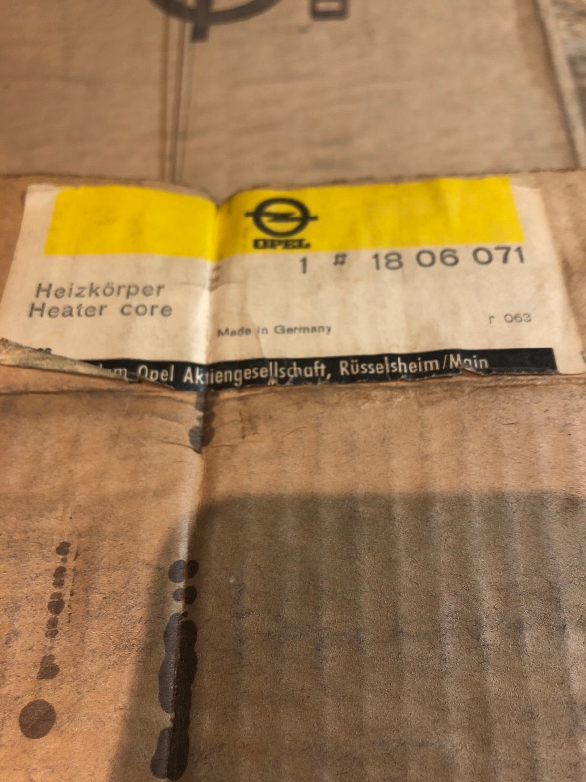 Original Opel Heizkörper Rekord D Commodore B Admiral B Neu