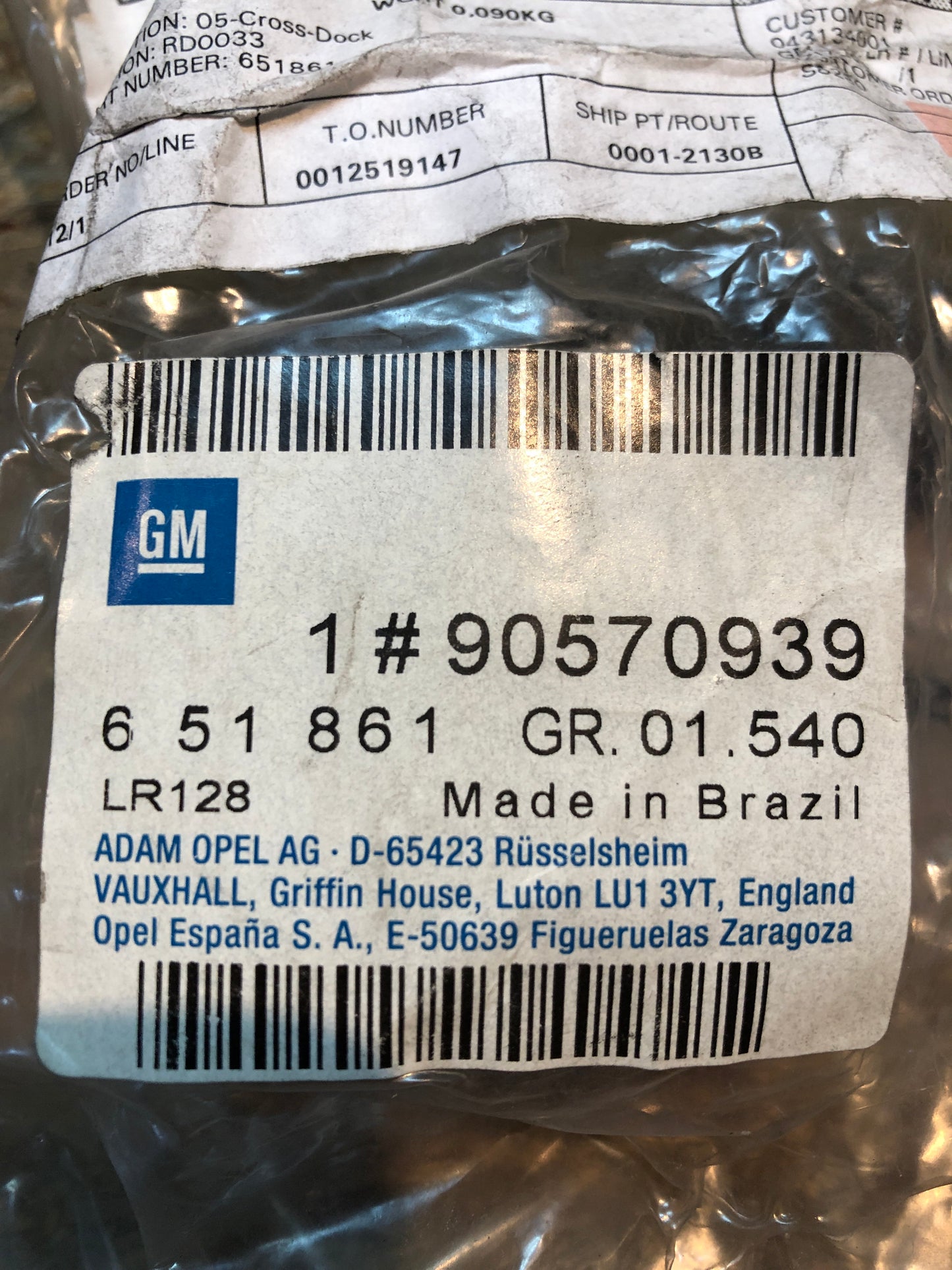 Original GM Opel Zafira B Schlauch Ölkühler an Wasserpumpe Neu