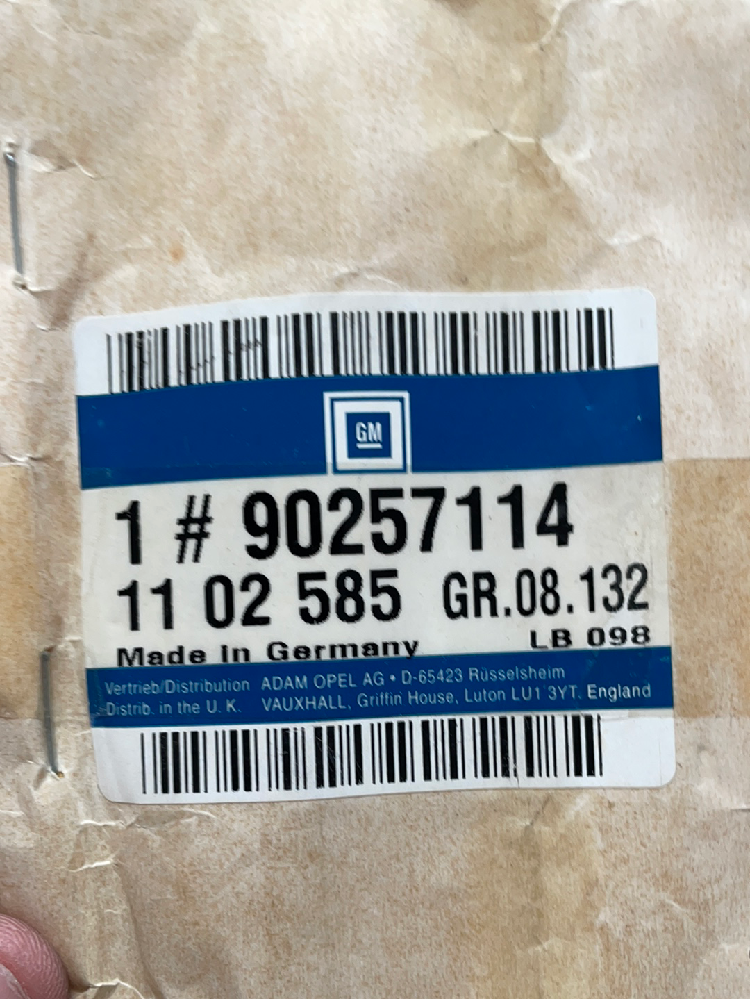 Original GM Opel Kadett E Zierleiste Kotflügel unten rechts blaugrau Neu