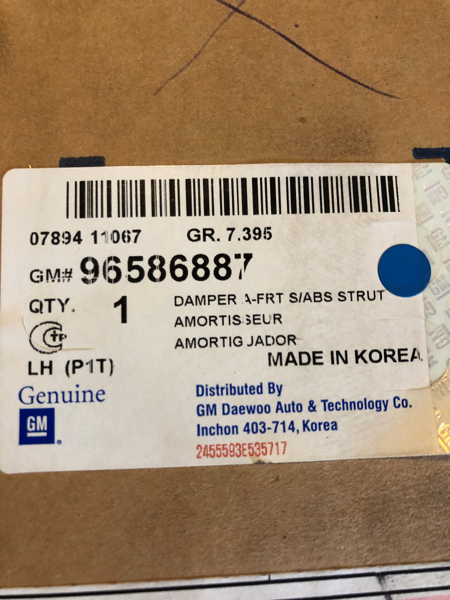 Original GM Chevrolet Daewoo Stoßdämpfer Neu