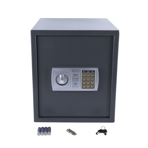 Safe Tresor Dokumententresor mit Elektonik- Zahlenschloss 35x40x40 cm LED Anzeige Stahlbolzen