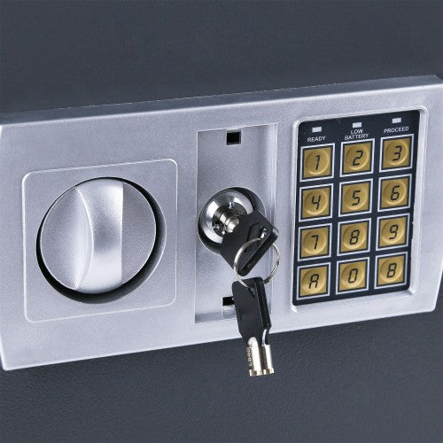 Safe Möbeltresor Tresor Wandtresor Wandsafe Dokumententresor mit Elektonik- Zahlenschloss 31x20x20 cm LED Anzeige Stahlbolzen