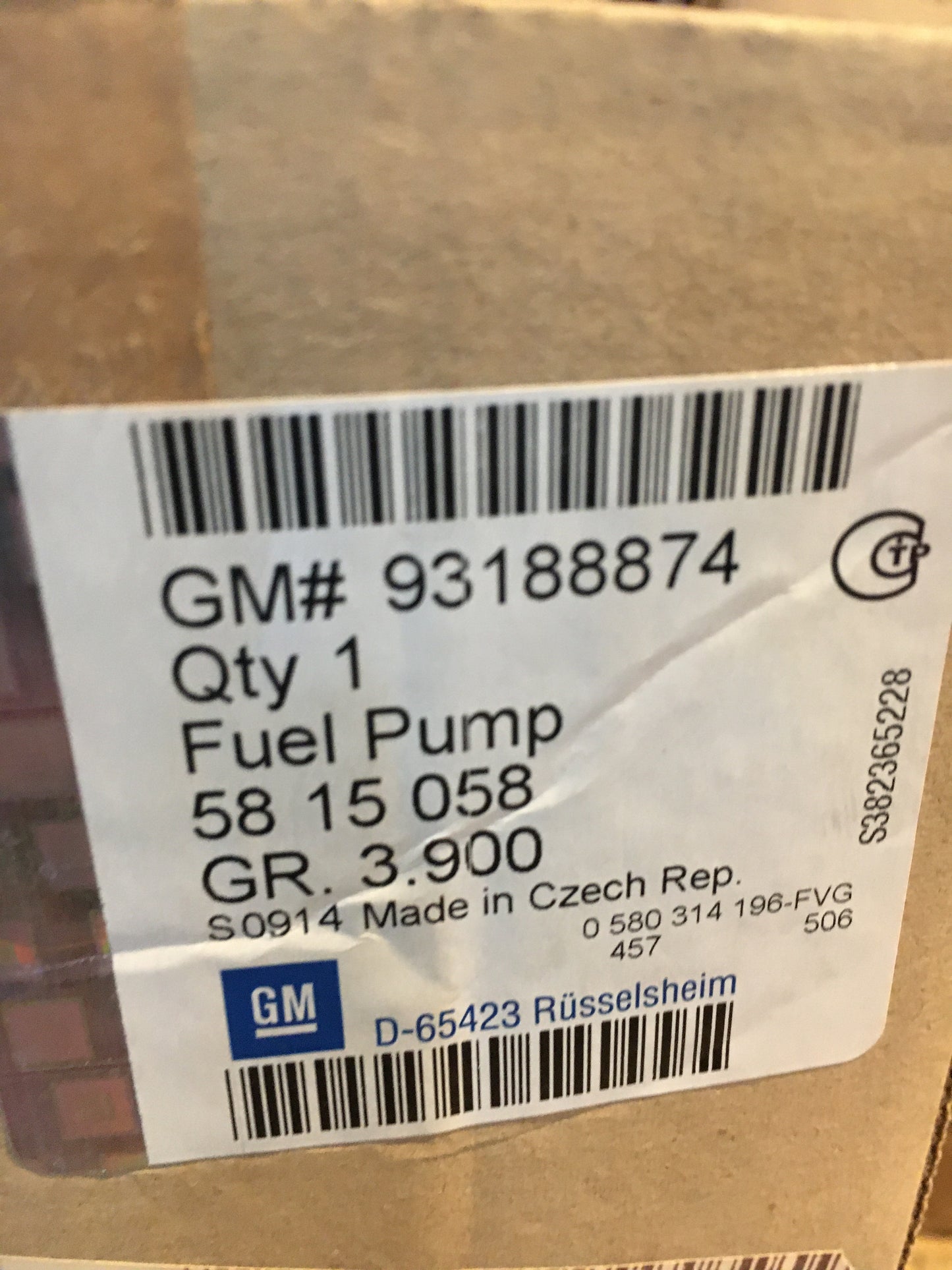 Original Astra H Astra J Benzinpumpe NEU