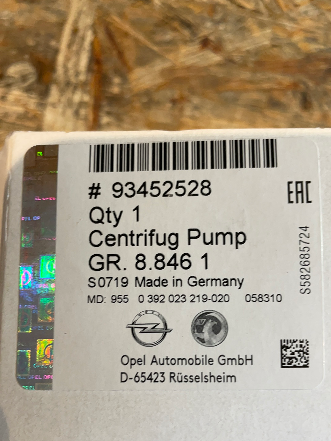 Original GM Opel Movano B Bus Kastenwagen Wasserpumpe Neu