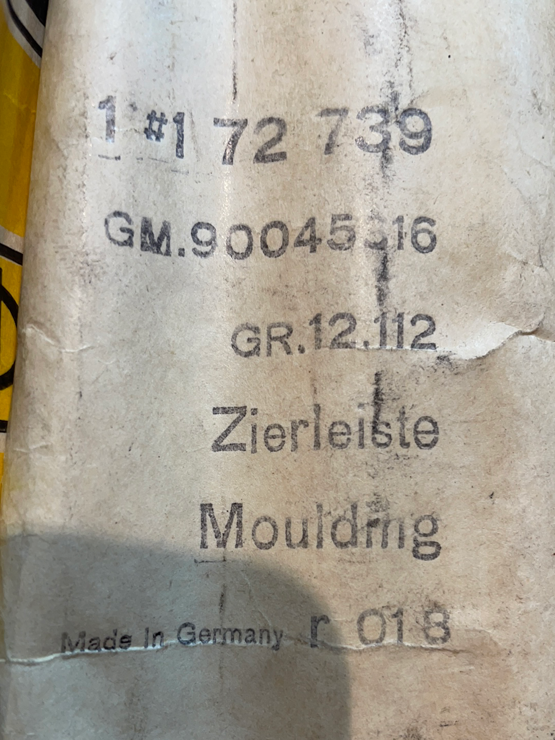 Original GM Opel Rekord C Coupé Türschachtleiste Neu