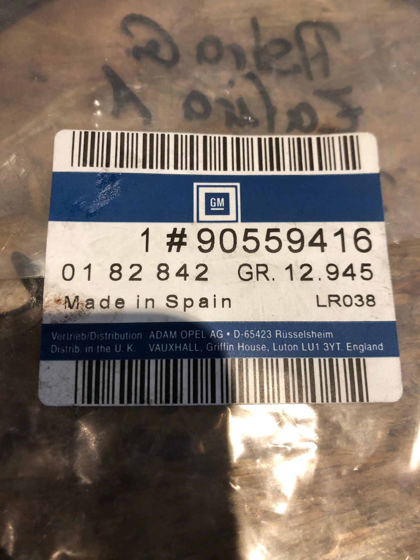 Original GM Opel Astra G Zafira A Dichtring Tankdeckel Neu