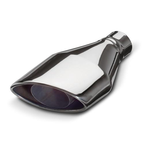 Endrohr, Ellipse, Öffnung links, 160 mm x 95 mm, 305 mm, Einlass Ø 58 mm, mit ABE