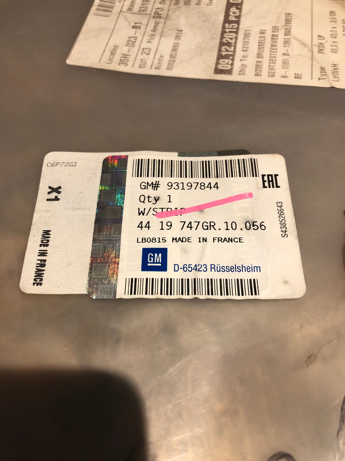 Original Opel Movano B Dichtung Rahmen Frontscheibe Neu