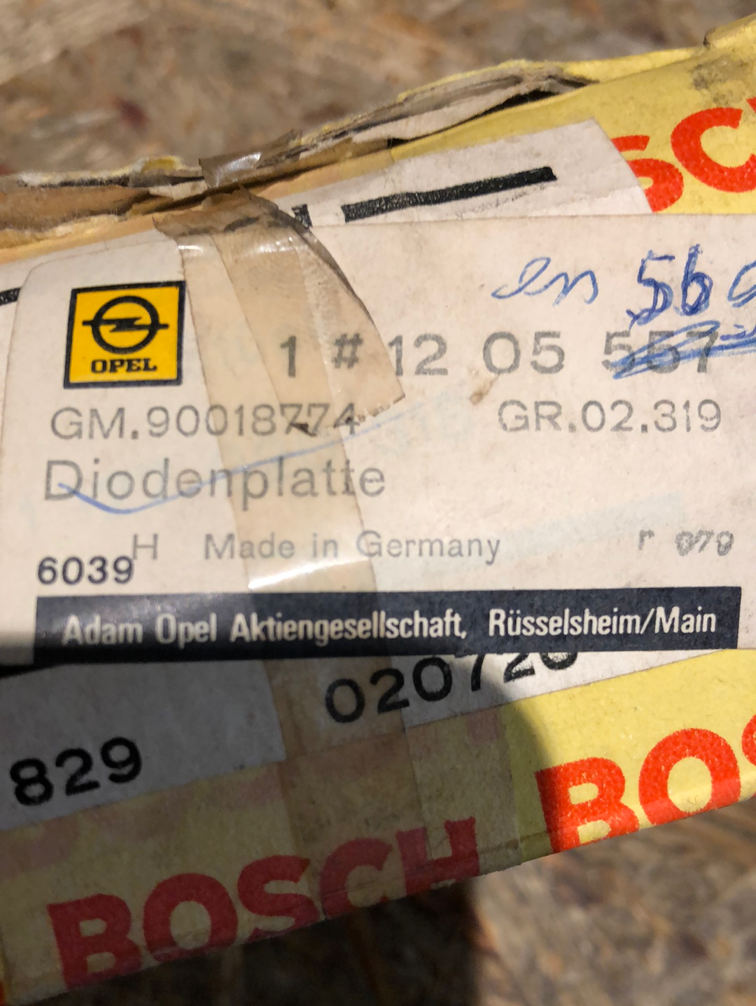 Original GM Opel Ascona C Kadett E Lichtmaschine Diodenplatte Neu