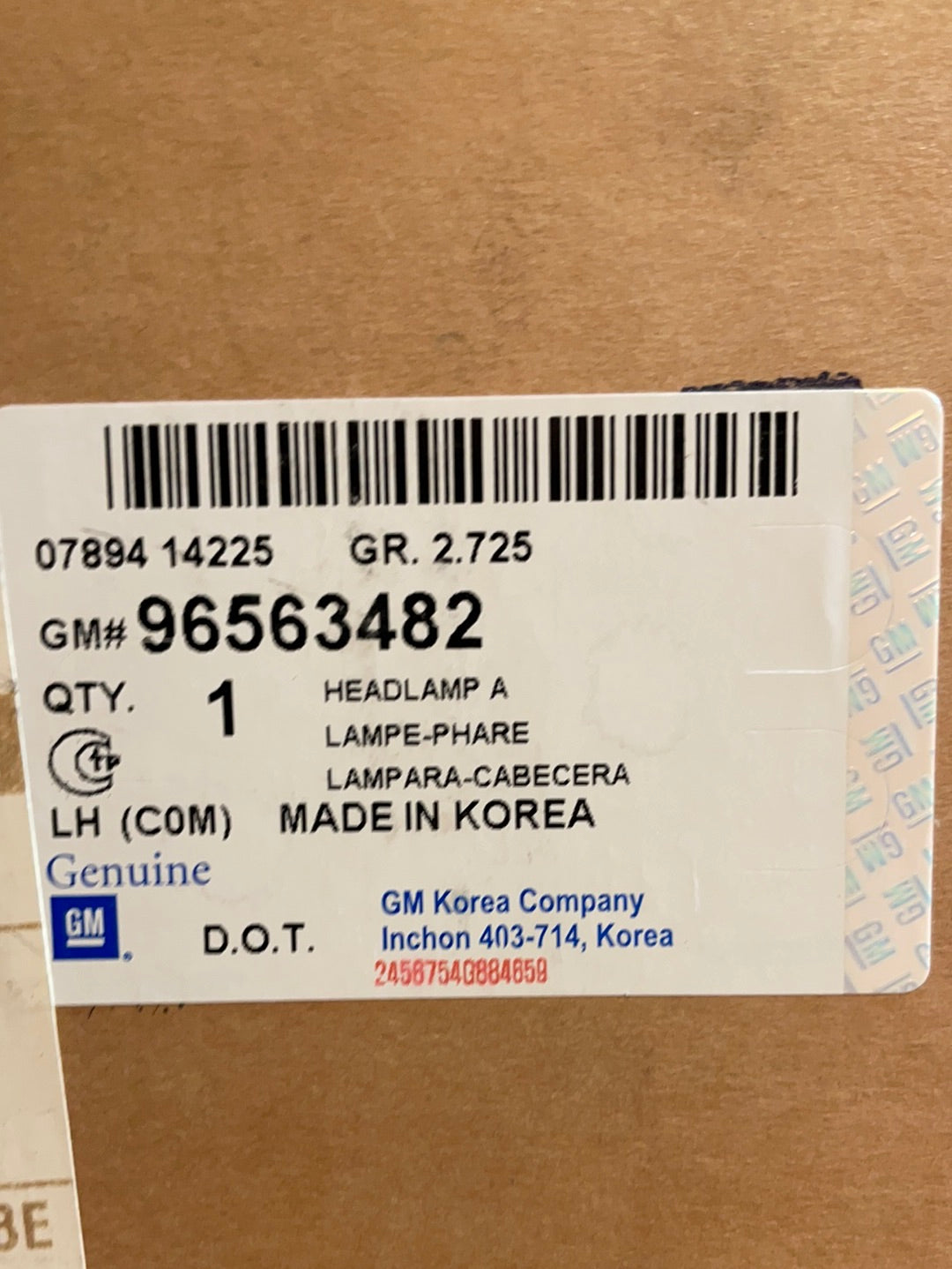 Original GM Daewoo Matiz Chevrolet Matiz Scheinwerfer links Neu