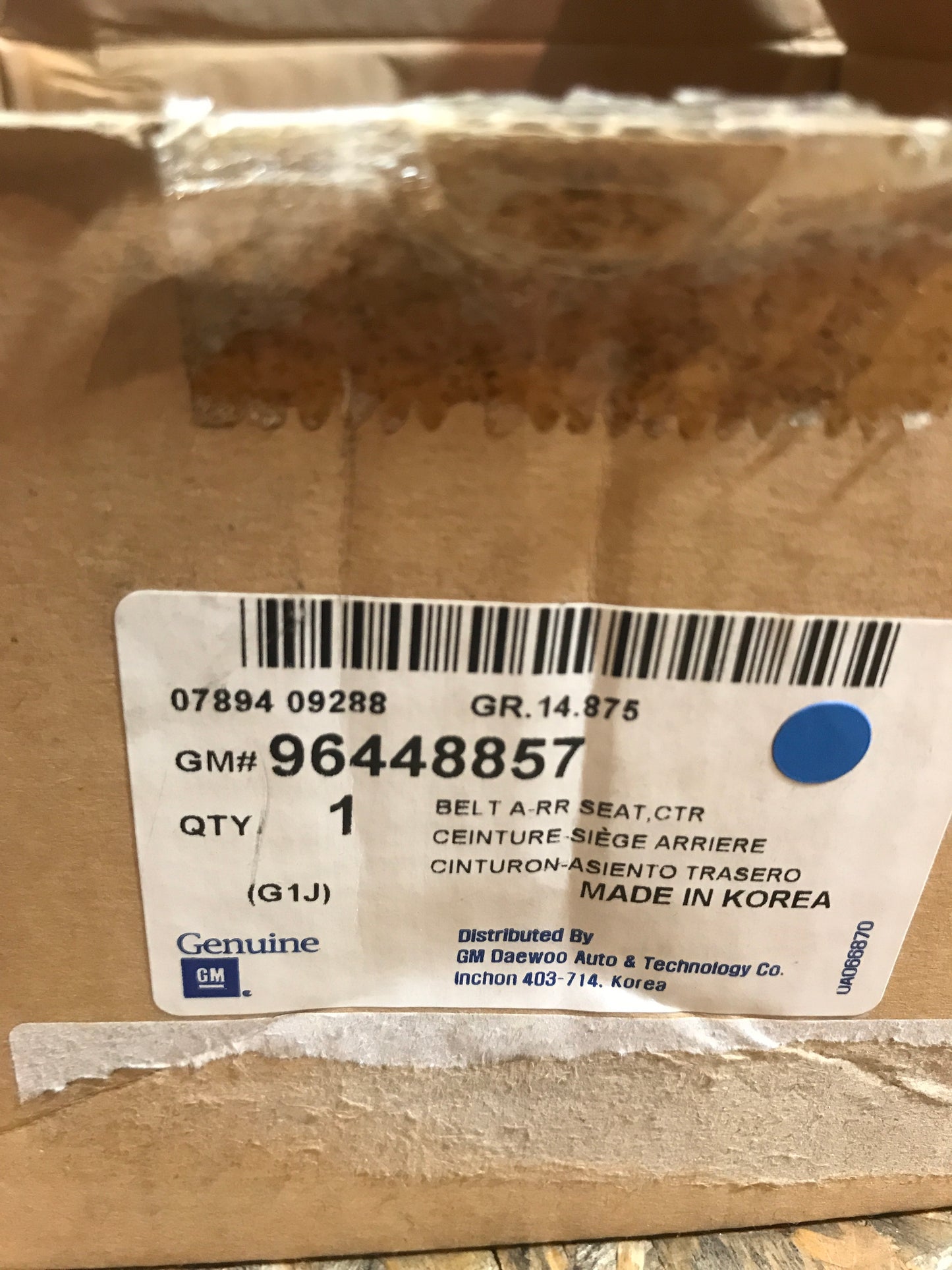 Original Chevrolet Lacetti Gurtschloss NEU