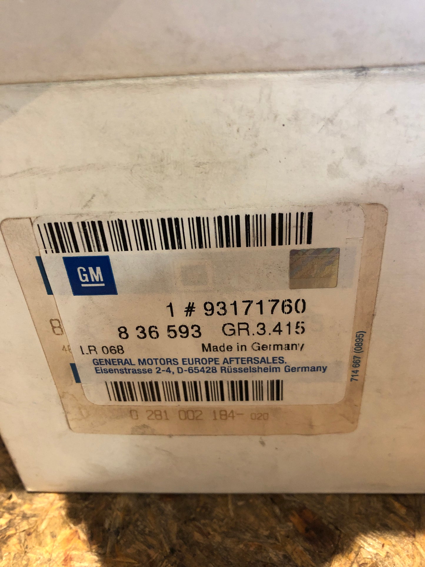 Original GM Opel Sintra (APV) 2.2 DTI ab 07/96 116PS Luftmassenmesser Neu