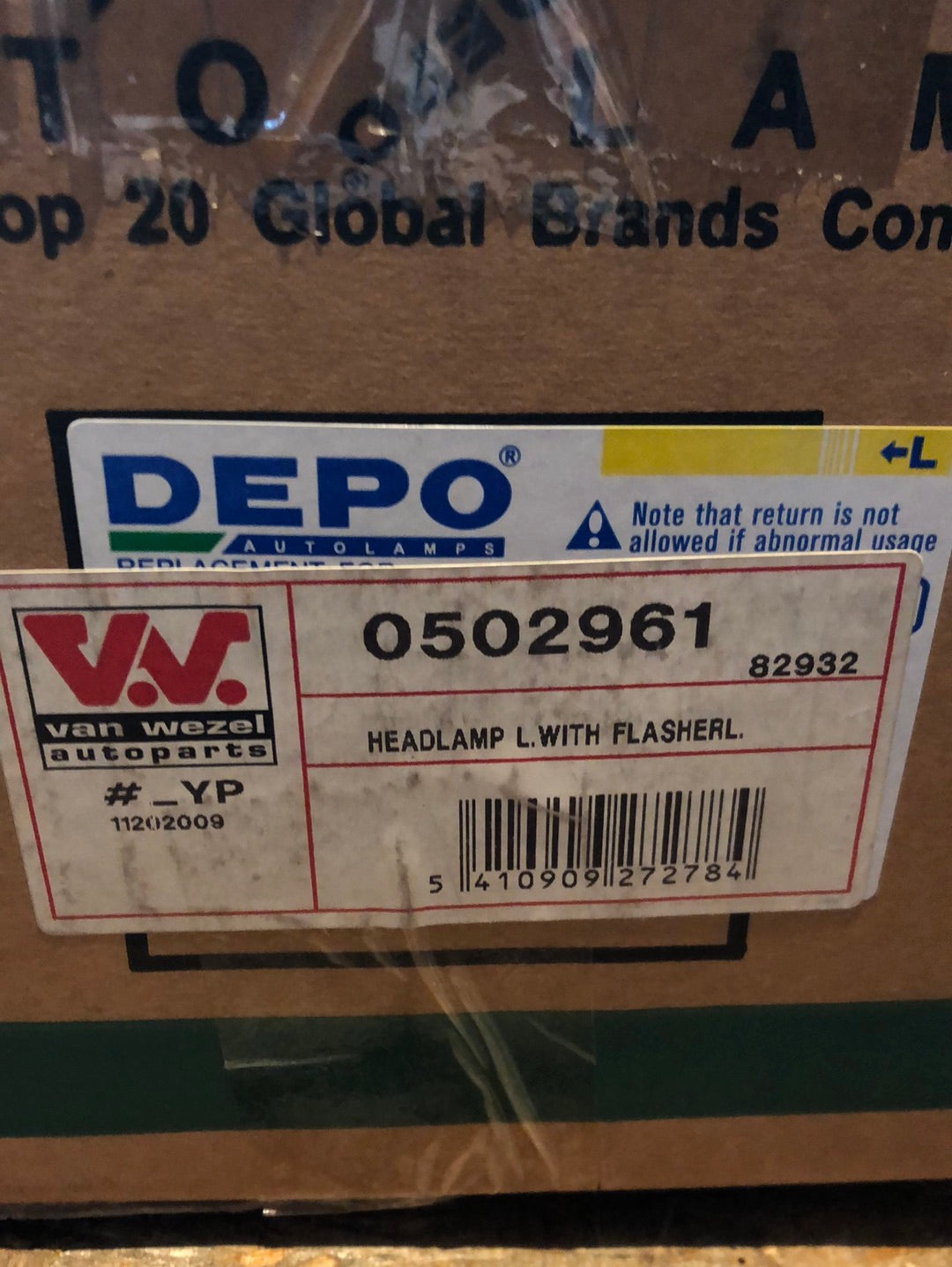 Original Van Wezel Mini Schrägheck Bj. 01-06 Scheinwerfer H7 Links Neu