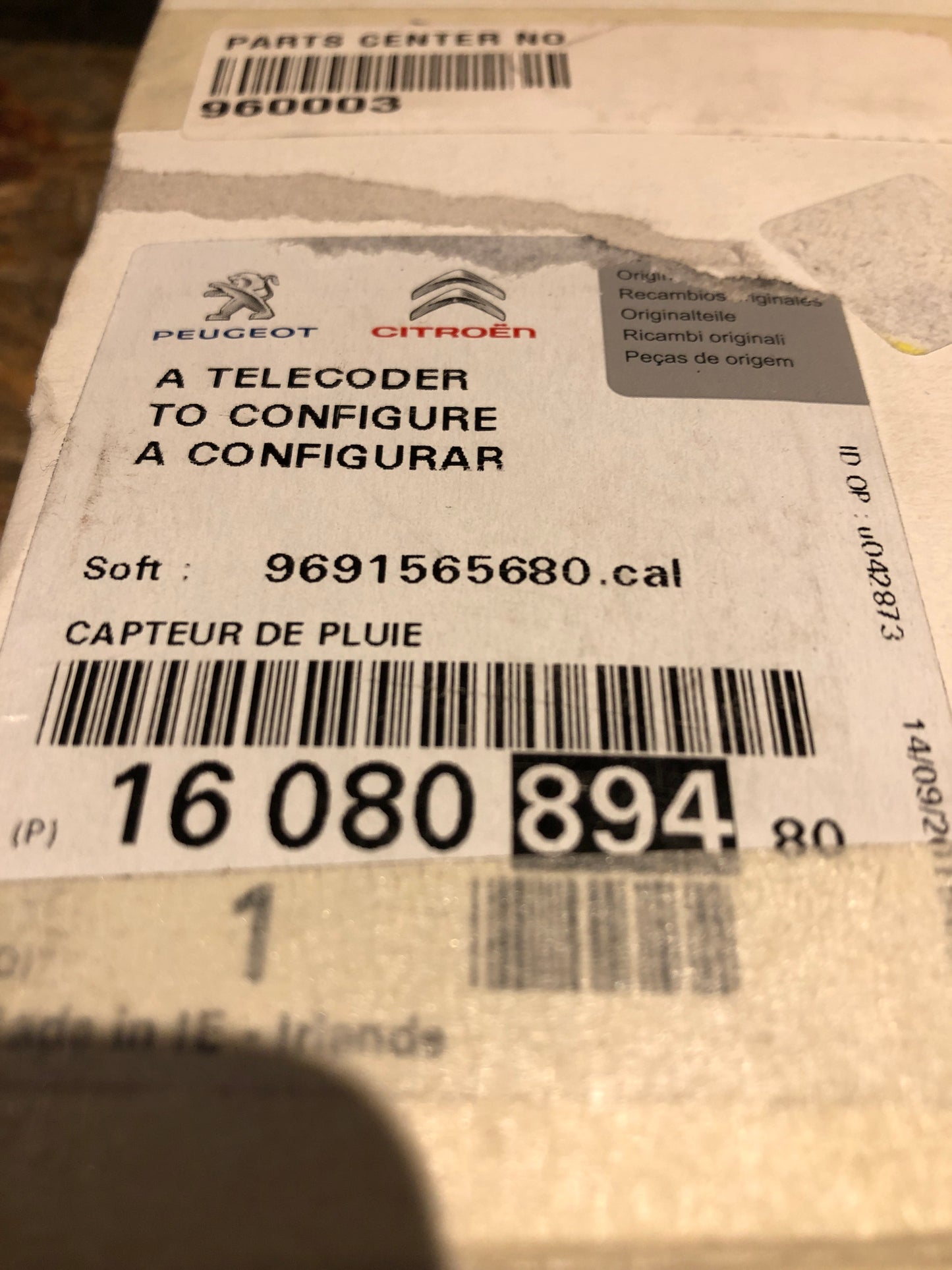Original Peugeot Regen Licht Sensor Neu
